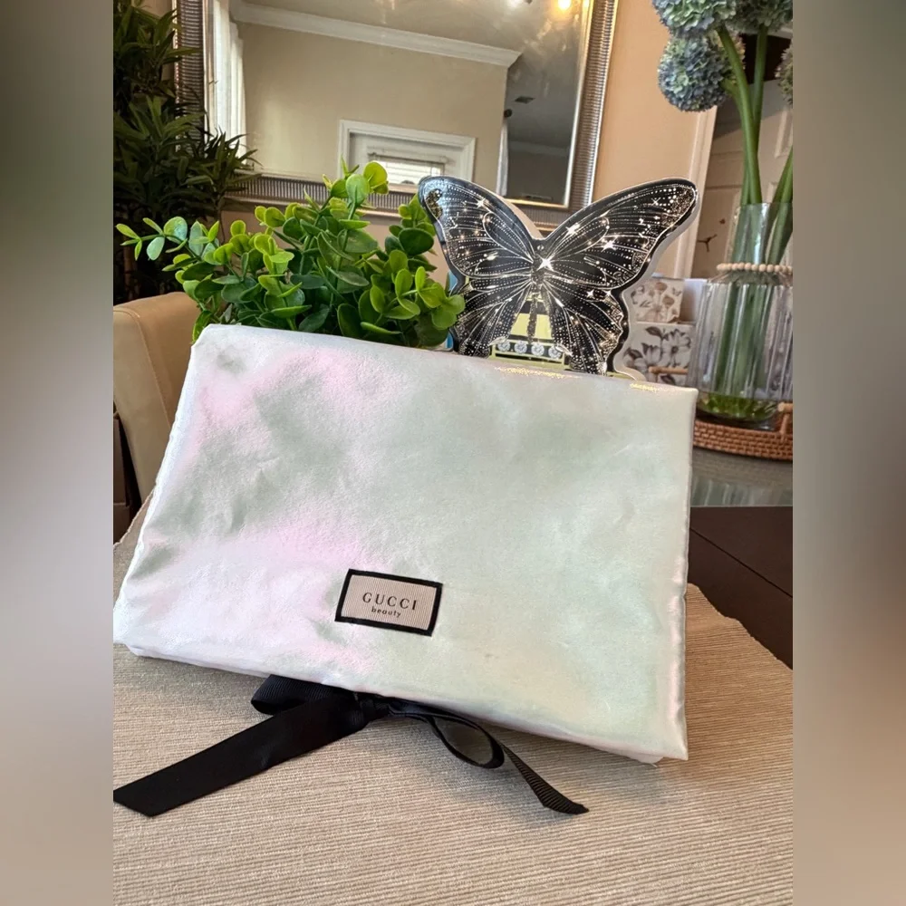 Gucci Iridescent Pouch with Black Tie